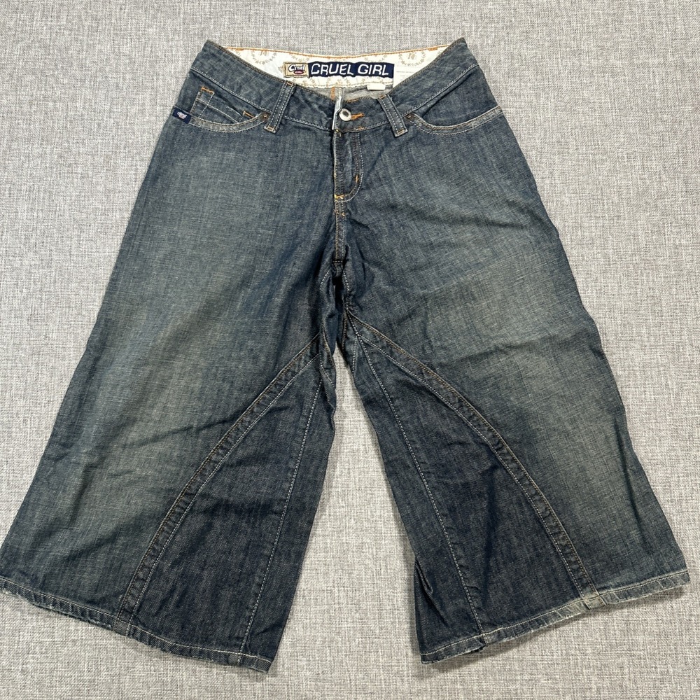 Y2K Cruel Girl Jean Shorts Sz 0 Baggy Denim 00s